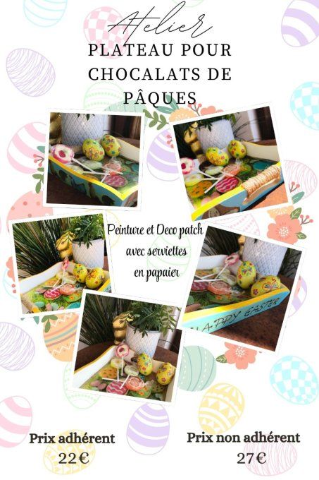 Atelier Plateau pour chocolats de Pâques - Prix de réservation