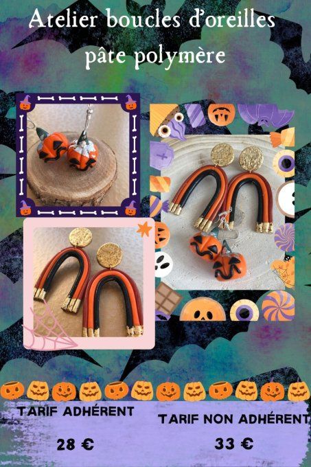 Atelier boucles d'oreilles pâte polymère - Prix de réservation